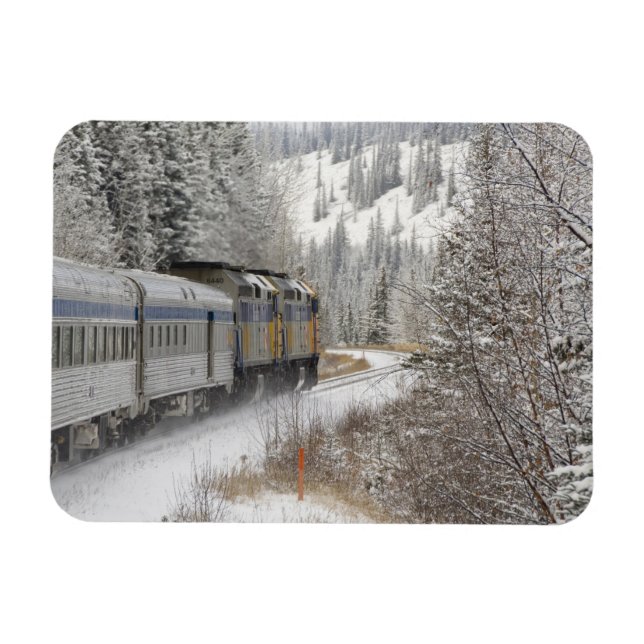 Kanada, Alberta. VIA Rail Snow Train mellan Magnet (Horisontell)