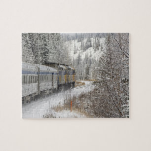 Kanada, Alberta. VIA Rail Snow Train mellan Pussel