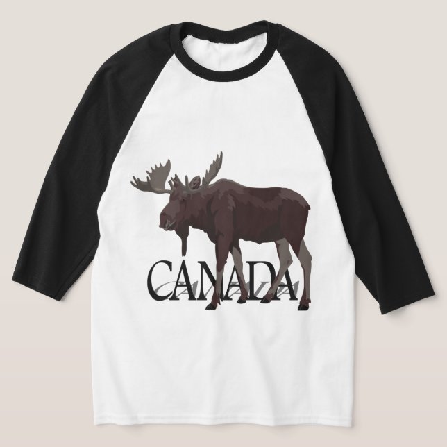 Kanada Älg Tröja Retro Kanadensisk Älg Souvenir (Laydown)