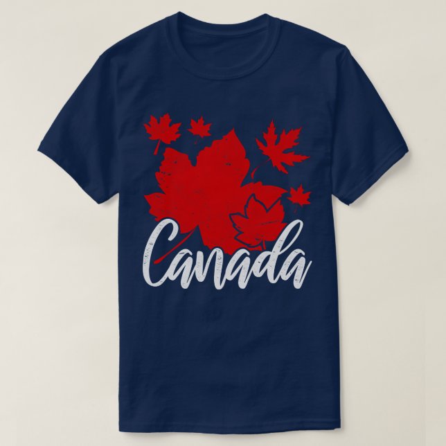 Kanada Älskare Canadian Maple Löv Kanada 1 T Shirt (Design framsida)