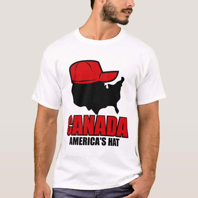 Kanada Americas hatt T Shirt (Framsida)