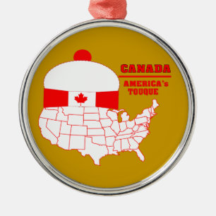 Kanada - Amerika kalla Tuque Julgransprydnad Metall