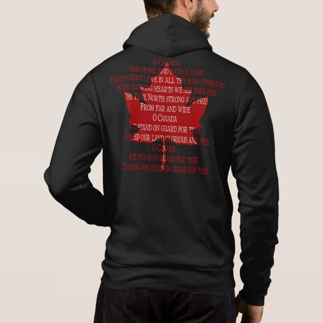 Kanada Anthem Hoodie Souvenir Canada Shirts Gifts Tee (Baksida)