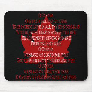 Kanada Anthem Mousepad Kanada Maple Löv Mousepad Musmatta