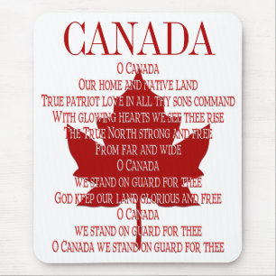 Kanada Anthem Mousepad Kanada Maple Löv Mousepad Musmatta