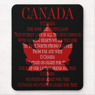 Kanada Anthem Mousepad Kanada Maple Löv Mousepad Musmatta