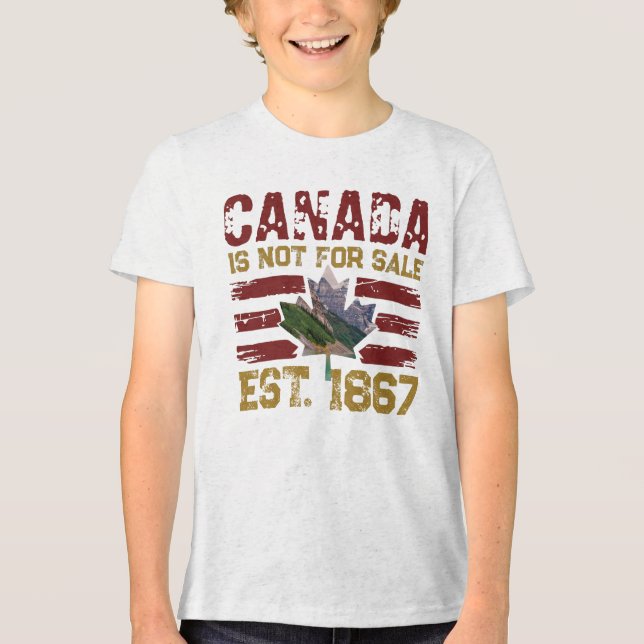 Kanada är inte för säljfrämjande åtgärd Est 1867 V T Shirt (Framsida)