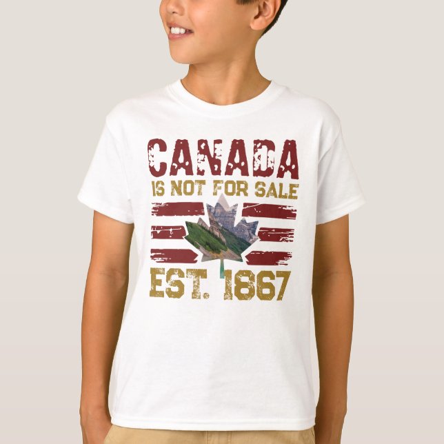 Kanada är inte för säljfrämjande åtgärd Est 1867 V T Shirt (Framsida)