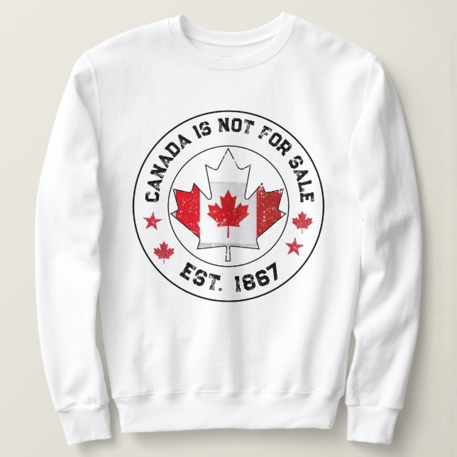 Kanada är inte till salu Est 1867 Kanadensisk flag T Shirt (Design framsida)