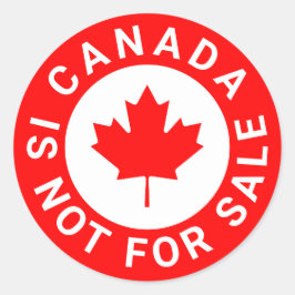 Kanada är inte till salu för röd lampa löv anpassn runt klistermärke
