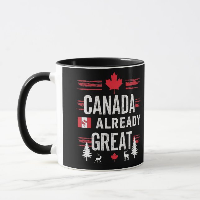 Kanada är redan underbart Anti MAGA Anti-Trump Mugg (Vänster)