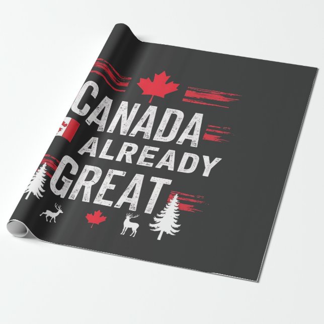 Kanada är redan underbart Anti MAGA Anti-Trump Presentpapper (Utrullad)