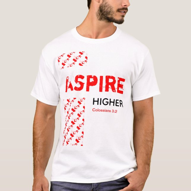 Kanada ASPIRE HIGHER Christian Scripture T Shirt (Framsida)