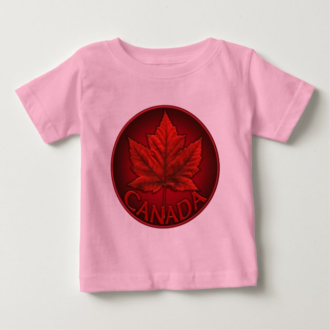 Kanada Baby T-shirt Canada Souvenir Baby Shirts (Framsida)