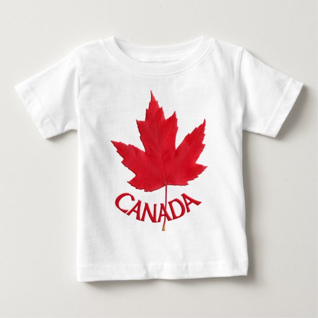 Kanada Baby T-shirt Canada Souvenir Baby Shirts (Framsida)