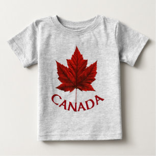 Kanada Baby T-Shirt Red Maple Löv Baby Shirt
