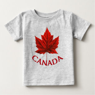 Kanada Baby T-Shirt Red Maple Löv Baby Shirt