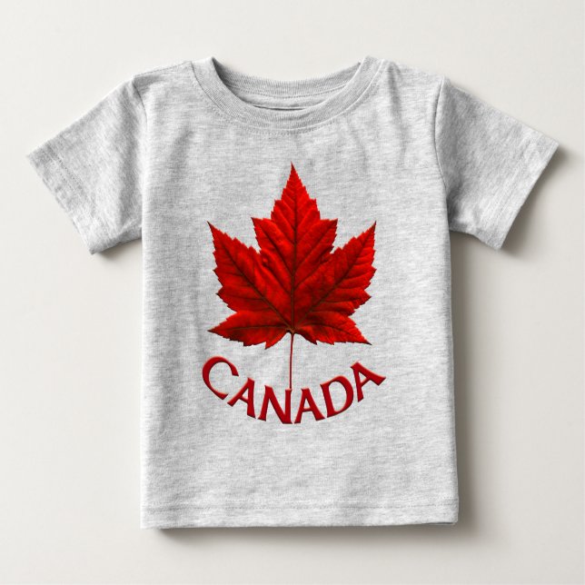 Kanada Baby T-shirts Canada Maple Löv Baby Shirt (Framsida)