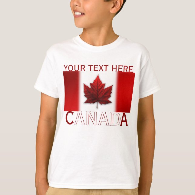 Kanada Barn Tröja Kanada Flagga Barns Souvenir Top (Framsida)