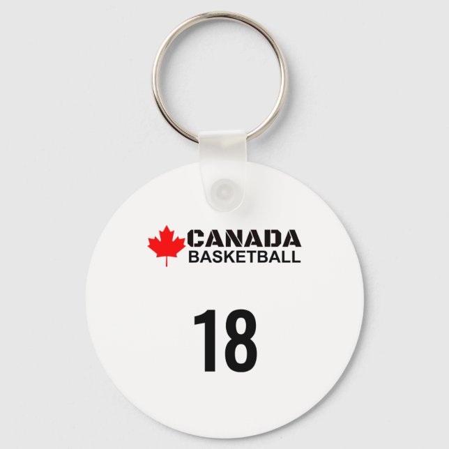 Kanada Basket Nummer 18 Design Presentidé  Nyckelring (Framsida)