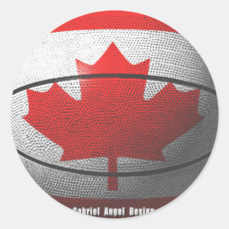 Kanada Basketball Runt Klistermärke