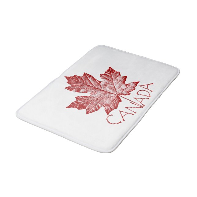 Kanada Bath Mat Canada Souvenir Maple Löv Decor Badrumsmatta (Vinklad)