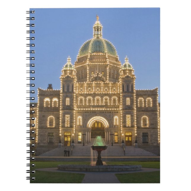 Kanada, BC, Victoria, BC Legislature Building vid Anteckningsbok (Framsidan)