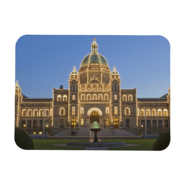 Kanada, BC, Victoria, BC Legislature Building vid Magnet (Horisontell)