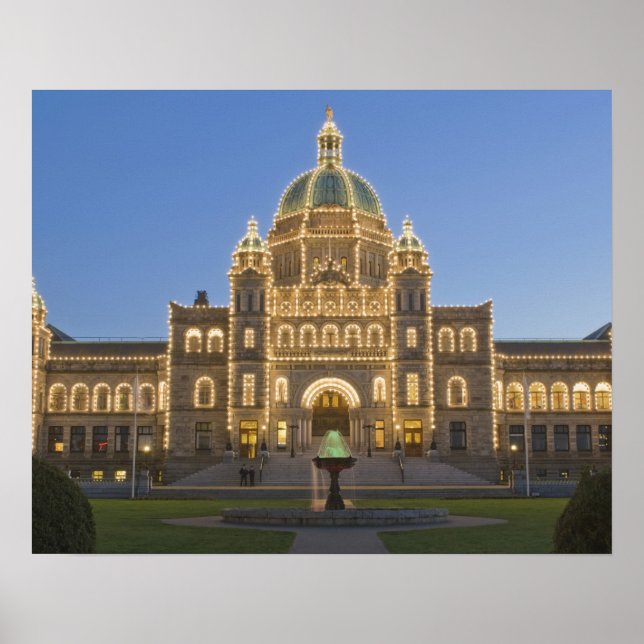 Kanada, BC, Victoria, BC Legislature Building vid Poster (Framsidan)
