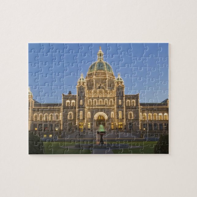 Kanada, BC, Victoria, BC Legislature Building vid Pussel (Horisontell)