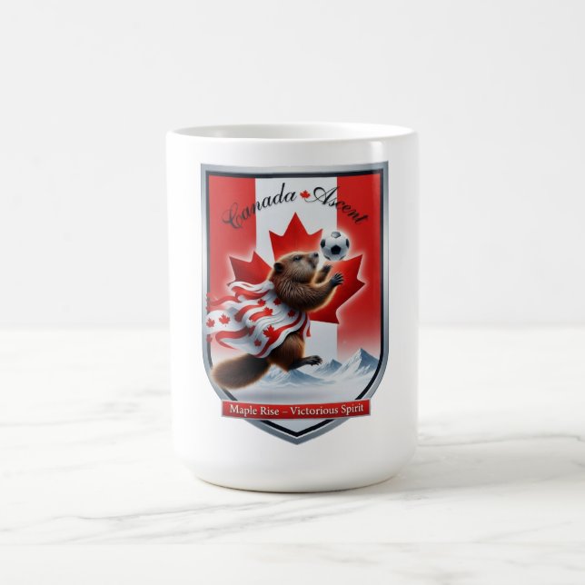 Kanada Beaver Emblem Fotboll Cup T-shirt , Present Kaffemugg (Center)