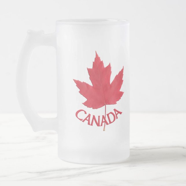 Kanada Beer Mugg Kanada Maple Löv Souvenir Glass (Vänster)