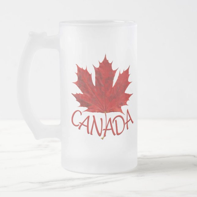Kanada Beer Mugg Kanada Maple Löv Souvenir Glass (Vänster)