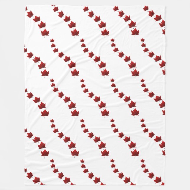 Kanada Blanket Canada Flagga Souvenir Fleece Blank (Framsidan)