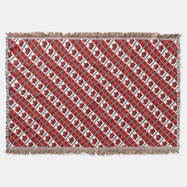 Kanada Blanket Canada Flagga Souvenir Throw Mysfilt (Framsidan)