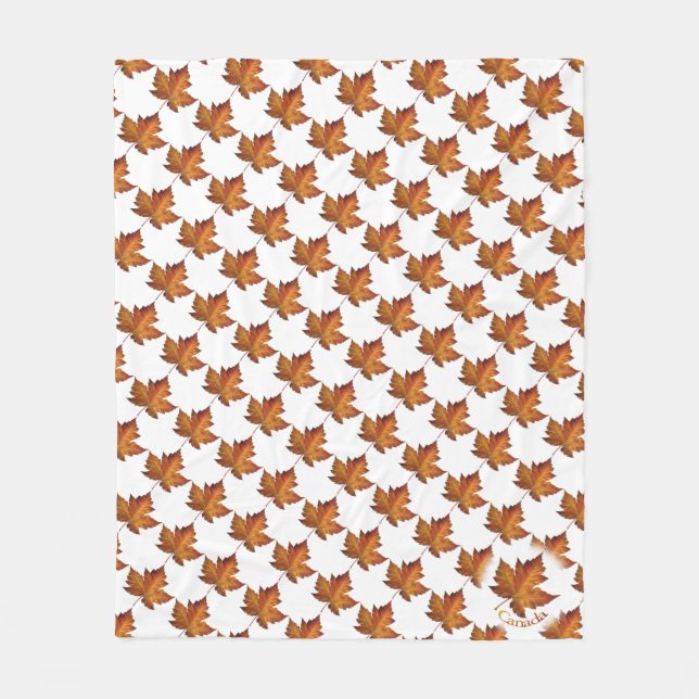 Kanada Blanket Canada Maple Löv Souvenir Blanket Fleecefilt (Framsidan)