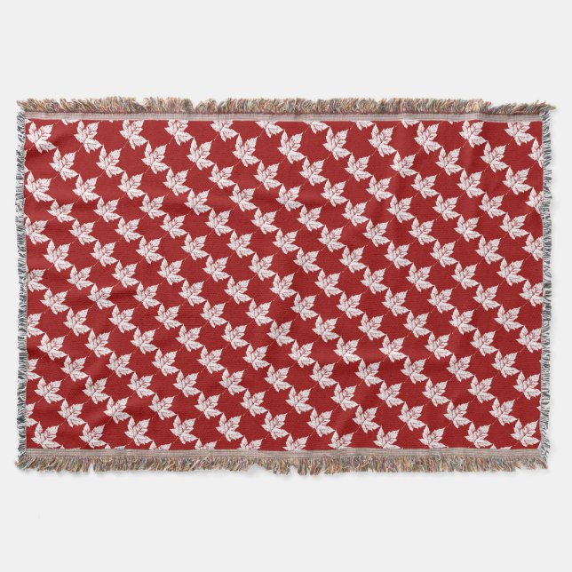 Kanada Blanket Canada Maple Löv Souvenir Throw Filt (Framsidan)