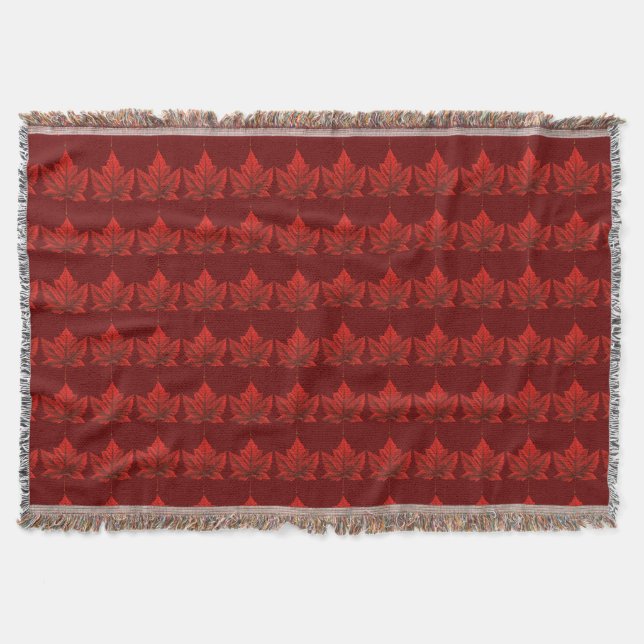 Kanada Blanket Canada Maple Löv Souvenir Throw Mysfilt (Framsidan)