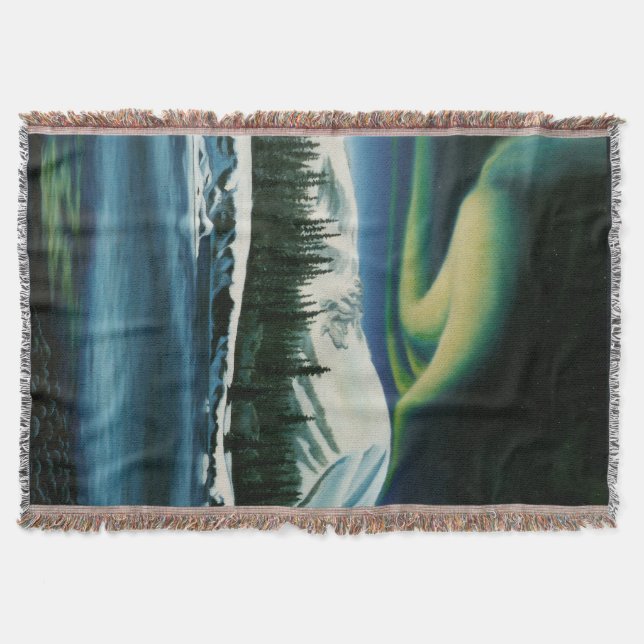 Kanada Blanket Yukon Ligcape Souvenir Throw Mysfilt (Framsidan)