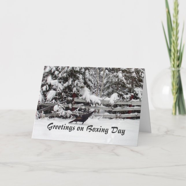 Kanada Boxing Day Hälsning Turkiet Kort (Framsida)