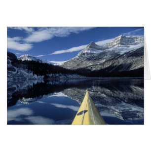 Kanada, British Columbia, Banff. Kajak för Hälsningskort
