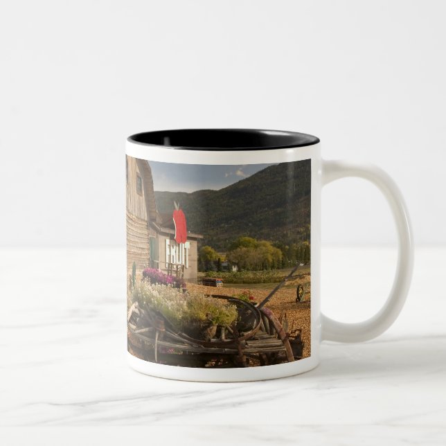 KANADA, British Columbia, Enderby. Stockhus Två-Tonad Mugg (Höger)