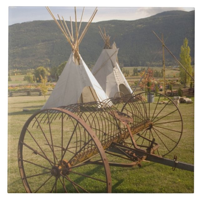 KANADA, British Columbia, Enderby. Tält & Kakelplatta (Framsidan)