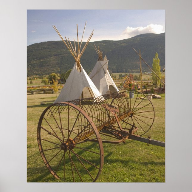 KANADA, British Columbia, Enderby. Tält & Poster (Framsidan)