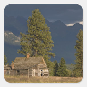 Kanada, British Columbia, Kootenay Rockies, Fyrkantigt Klistermärke