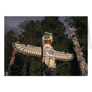 Kanada, British Columbia, Vancouver. Infödd Hälsningskort