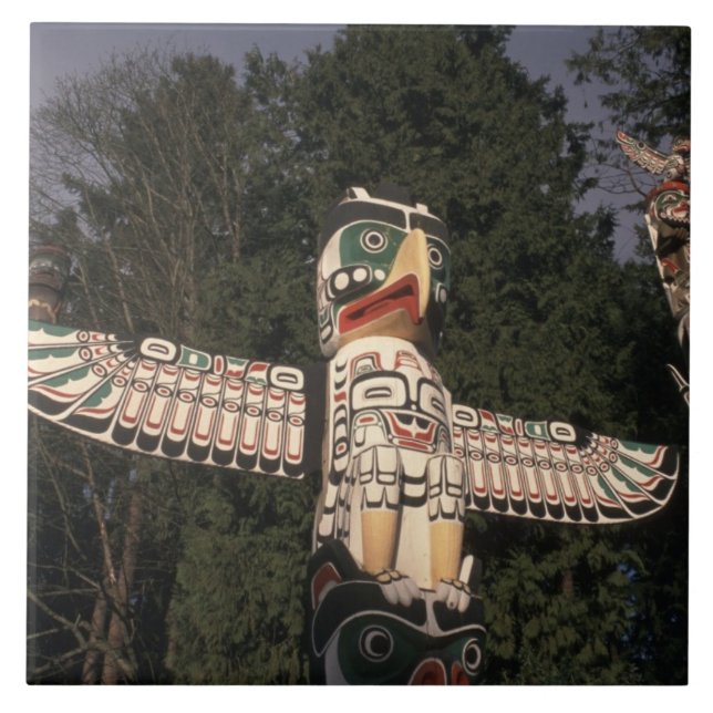 Kanada, British Columbia, Vancouver.  Infödd Kakelplatta (Framsidan)