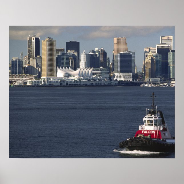 Kanada, British Columbia, Vancouver. Nedstad Poster (Framsidan)