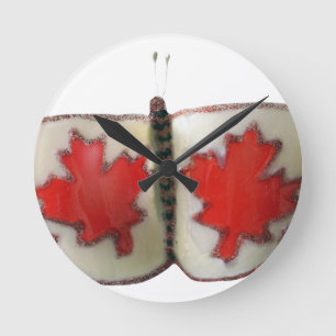 Kanada Butterfly Rund Klocka