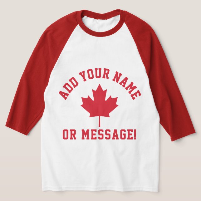 Kanada Canadian Flagga Jersey T-Shirt (Laydown)